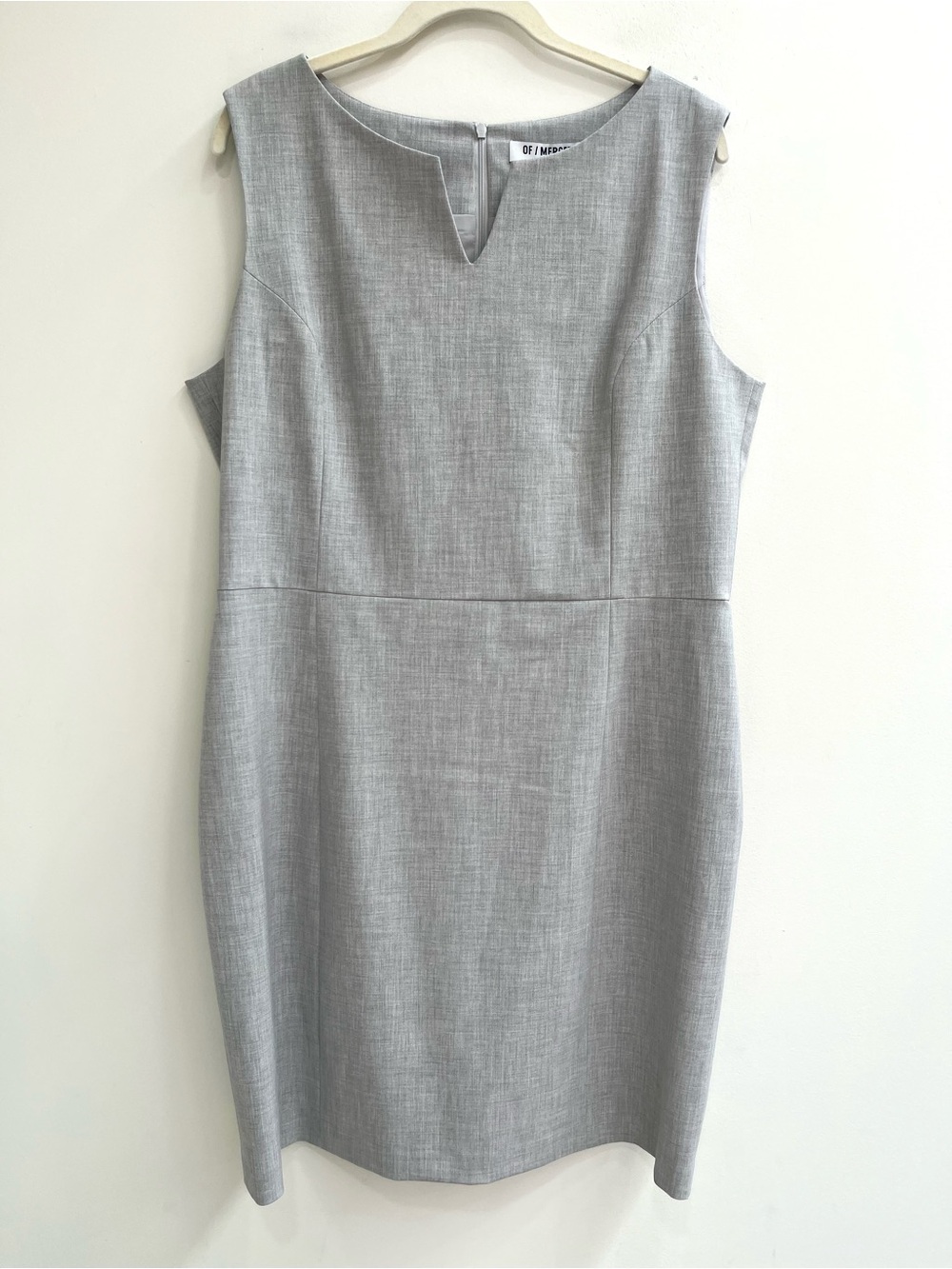 Stitch Fix Of Mercer "Sterling" sheath dress sleeveless light gray career 16